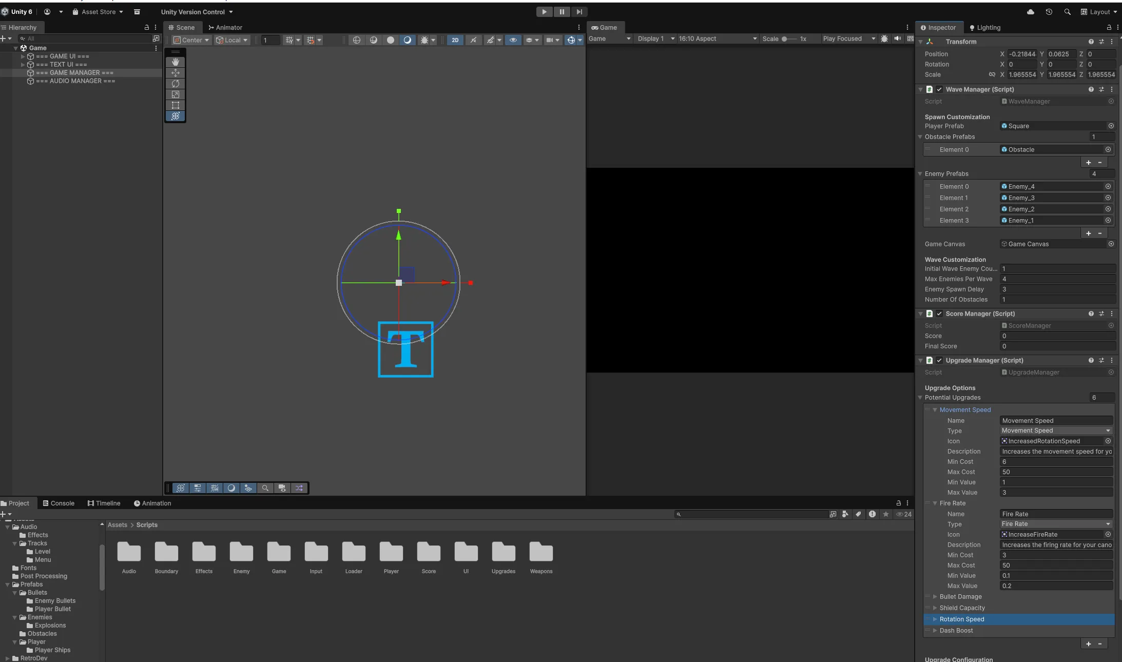 Upgrade system configuration in Unity Inspector